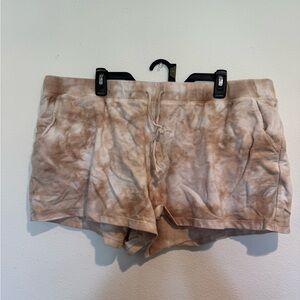 Natural Reflections Beige Tie-Dye Athletic Shorts XXL